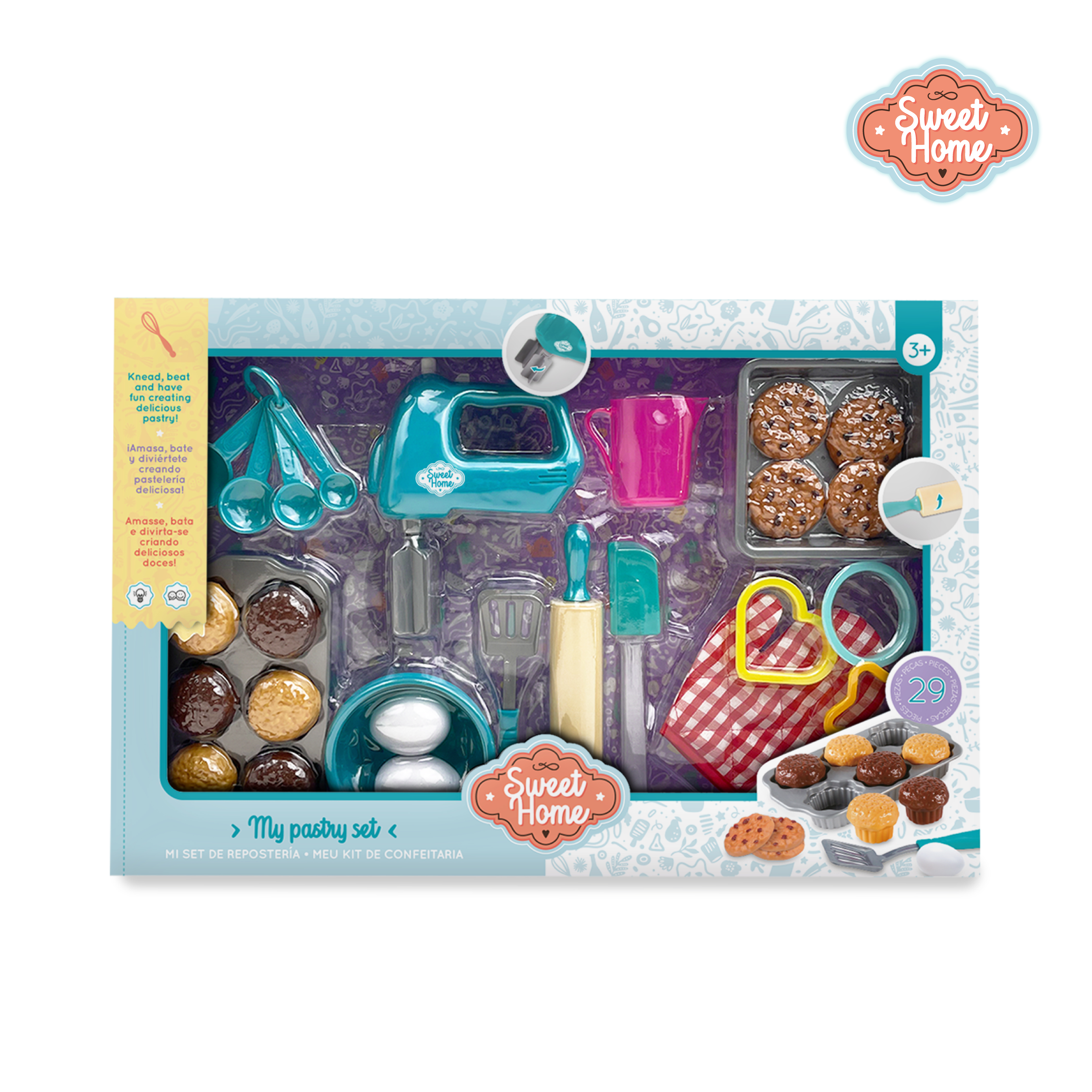 SET REPOSTERIA JUGUETE 25 ACCESORIOS BATIDORA NIÑAS Y NIÑOS - 2