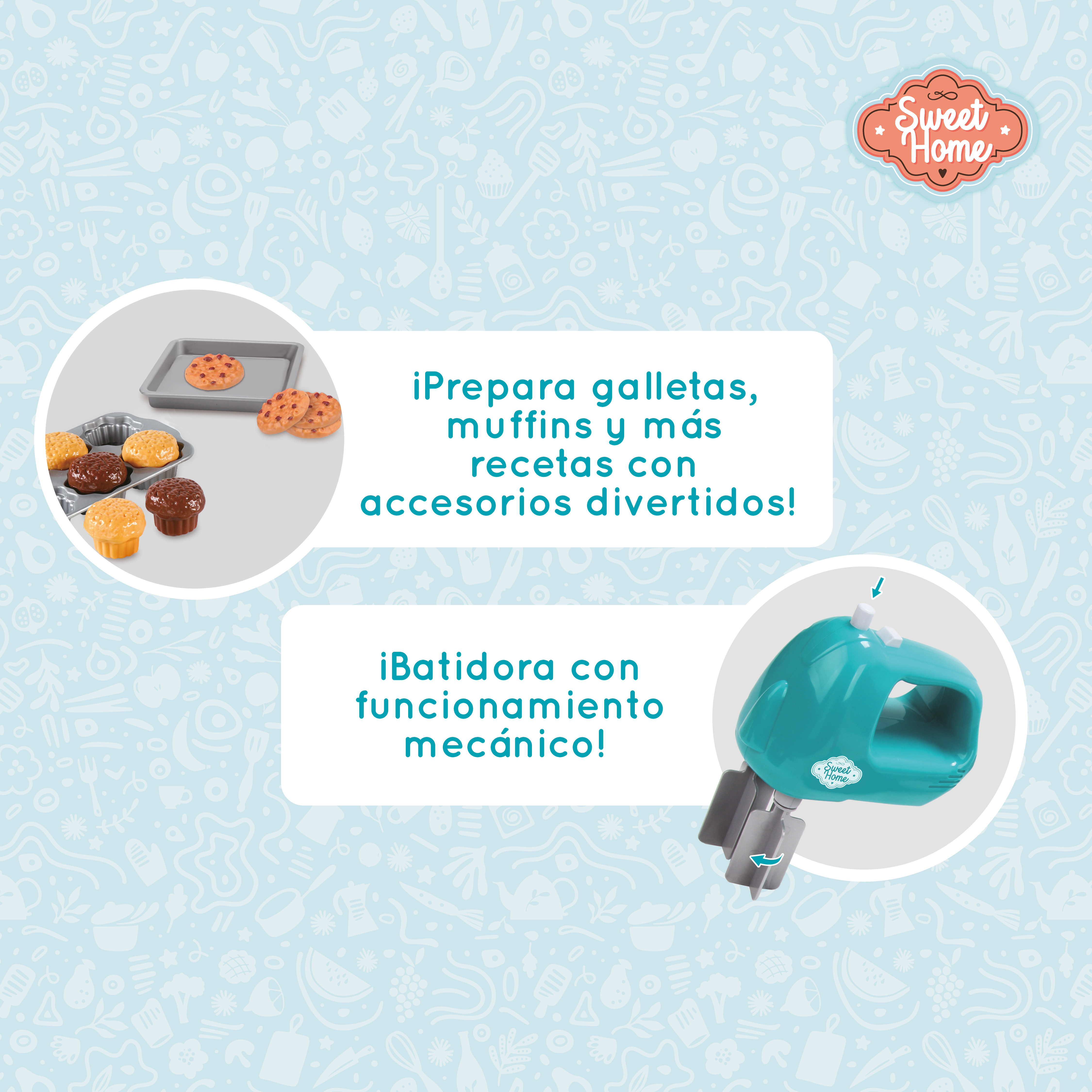 SET REPOSTERIA JUGUETE 25 ACCESORIOS BATIDORA NIÑAS Y NIÑOS - 4