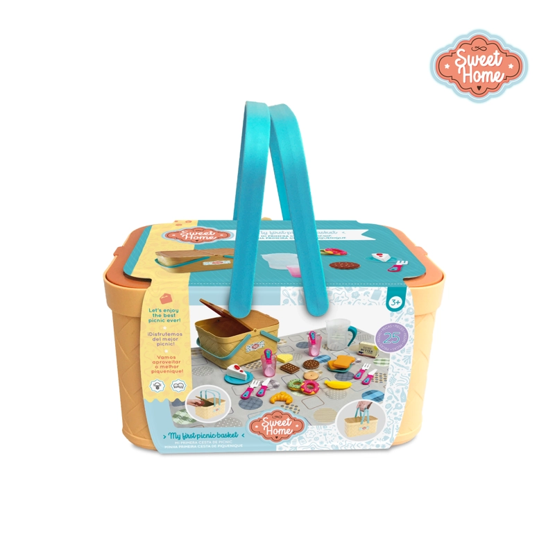 CESTA PICNIC JUGUETE MANTEL Y ACCESORIOS NIÑOS Y NIÑAS - 2