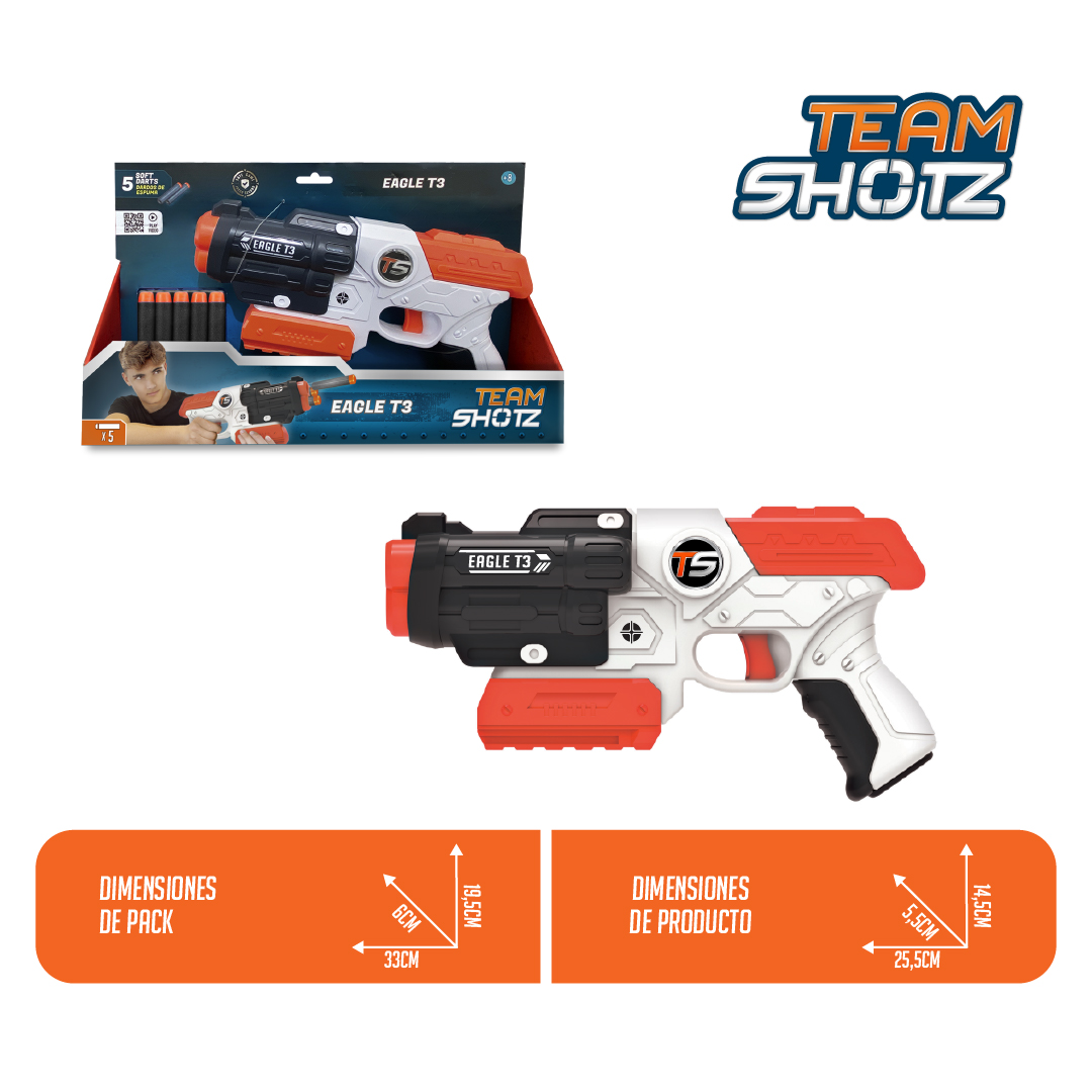 LANZADOR DE DARDOS EAGLE T3 DE TEAM SHOTZ - 3