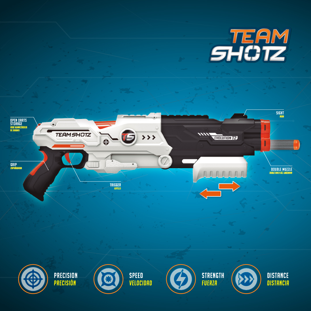 LANZADOR DE DARDOS EVOLUTION T2 DE TEAM SHOTZ - 4
