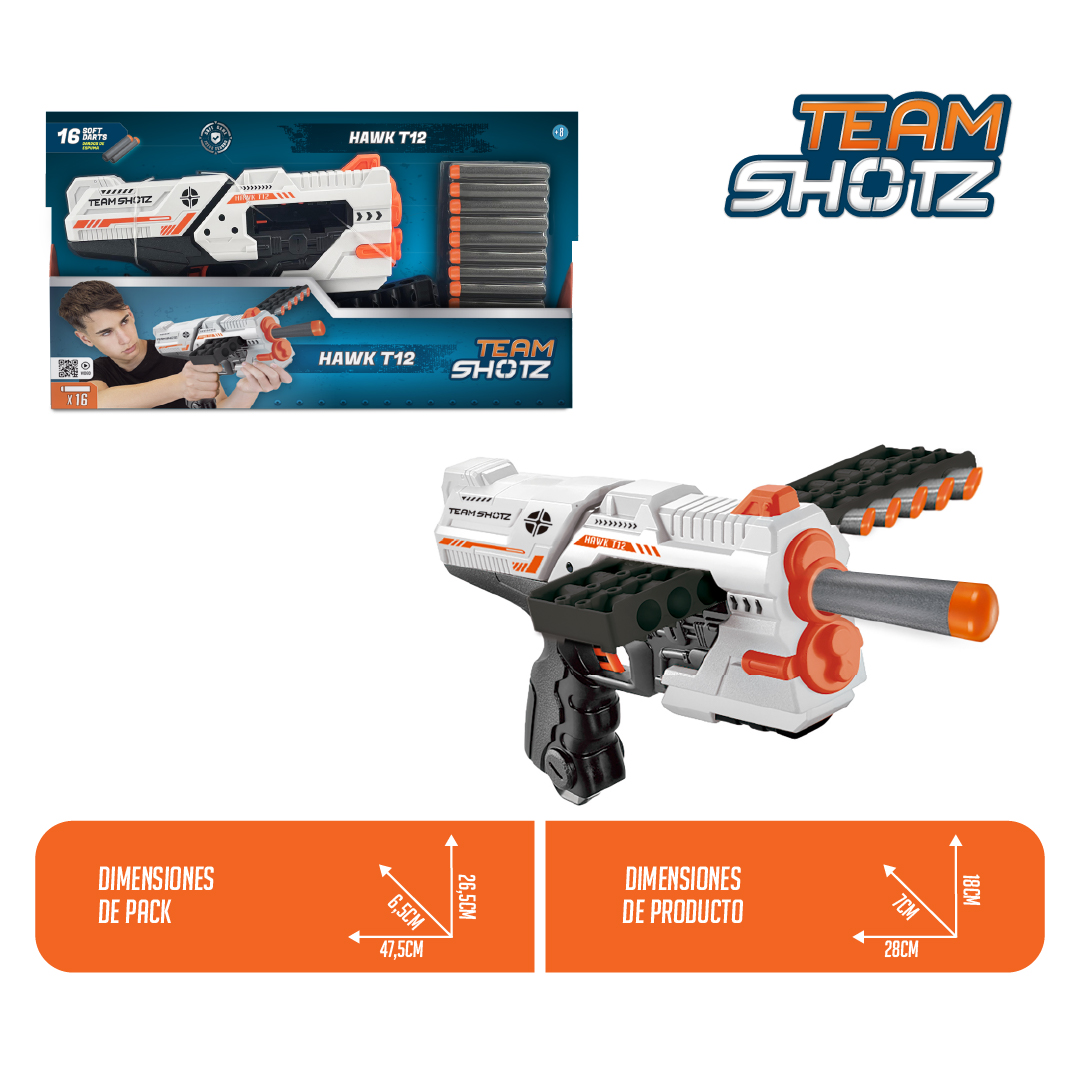 LANZADOR DE DARDOS HALCON  T12 DE TEAM SHOTZ - 3