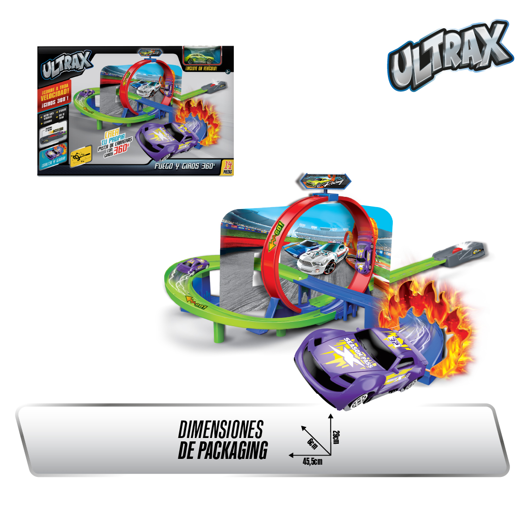 PISTA FUEGO Y GIROS DE 360° DE ULTRAX - 3