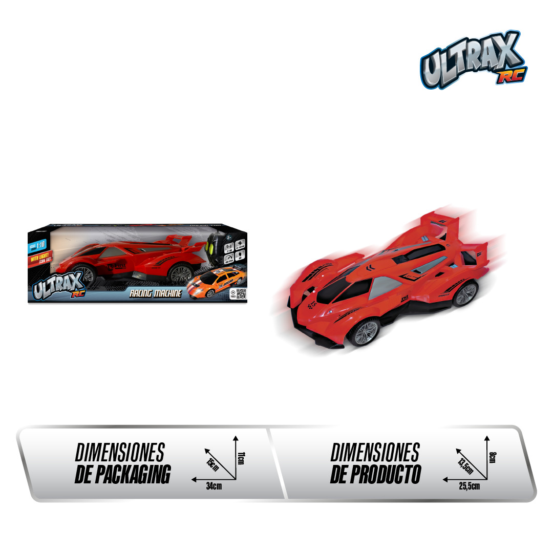 AUTO A CONTROL REMOTO CON LUCES Y BATERIA RECARGABLE - 3