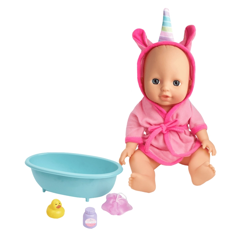 Juguete Muñeca Bebé 29 cm con Tina y Bata - 1