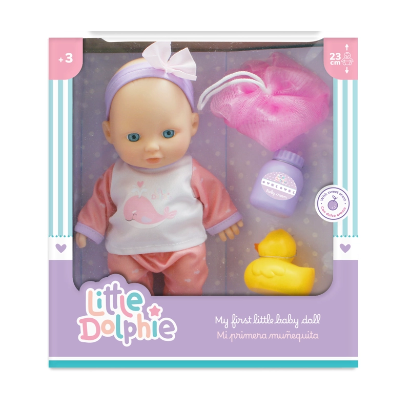 Juguete Muñeca Bebé 23 cm con Accesorios para el baño - 1