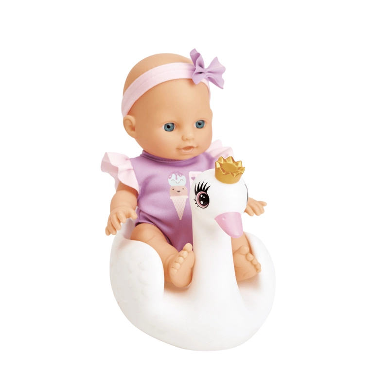 Juguete Muñeca Bebé 23 cm con Cisne Inflable - 1