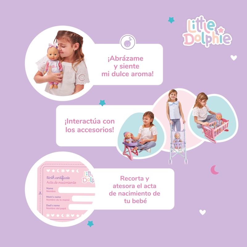 Set 3 en 1 con Muñeca Bebé 29 cm Juguete - 4