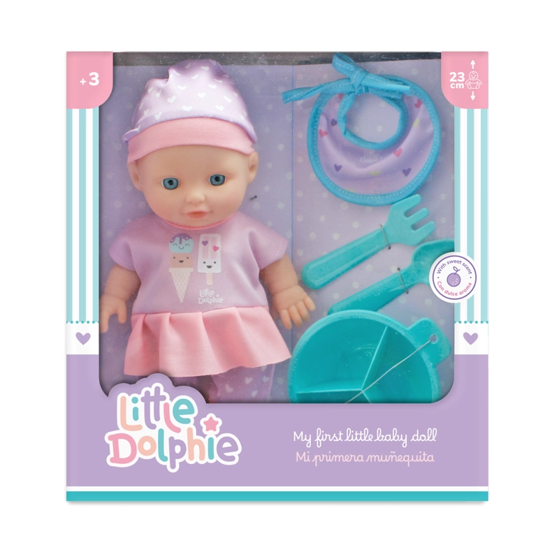 Juguete Muñeca Bebé 23 cm con Accesorios para Alimentar - 3