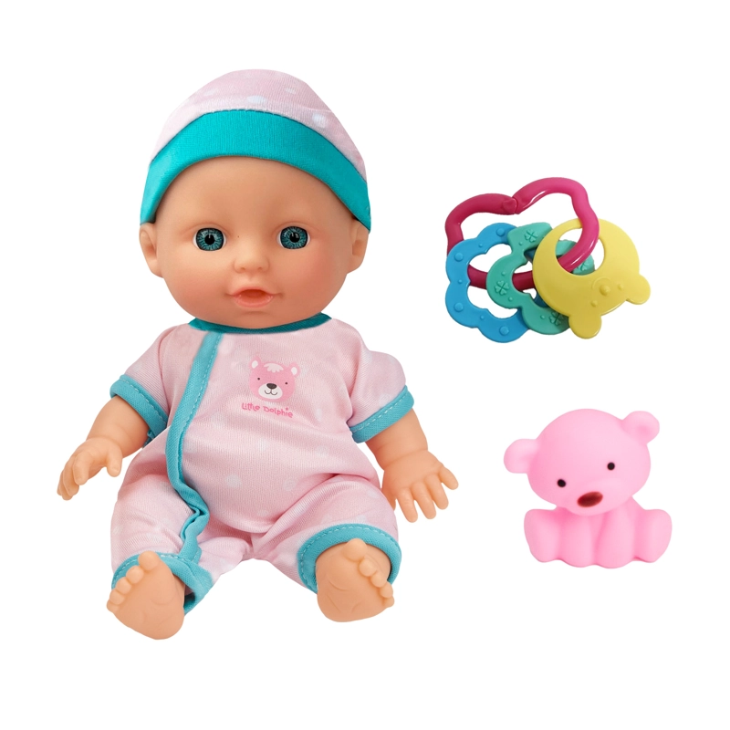 Juguete Muñeca Bebé 23 cm con Sonajero - 1
