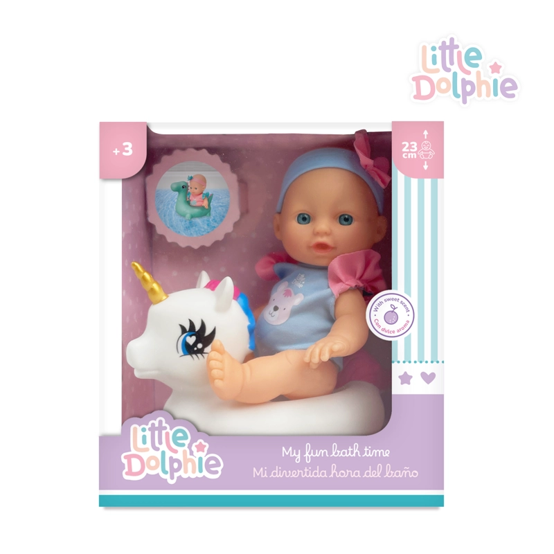 Juguete Muñeca Bebé 23 cm con Unicornio Inflable - 2