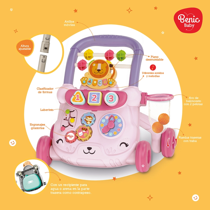 ANDADOR MULTIFUNCIONAL INFANTIL CON SONIDO Y MUSICA - 4