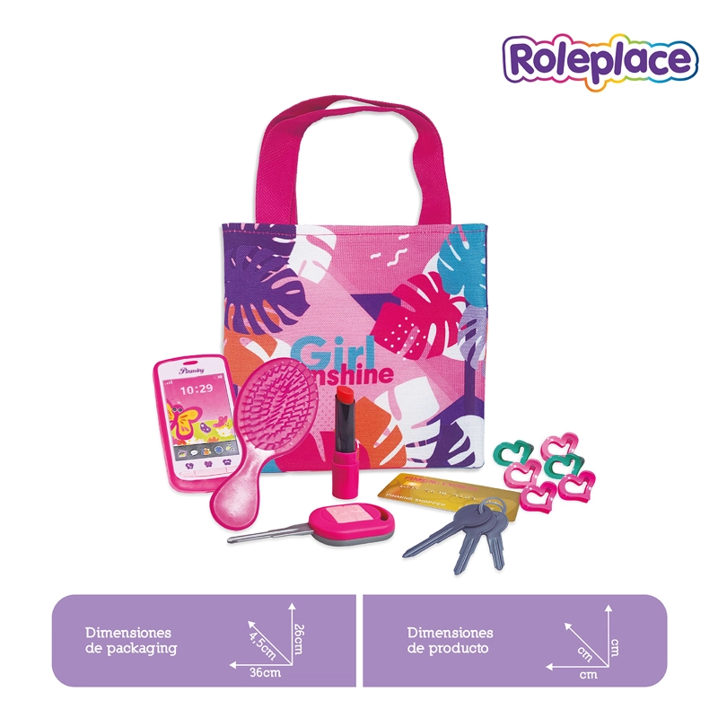 SET DE BELLEZA INFANTIL CON BROCHAS Y BOLSO DE MAQUILLAJE - 2