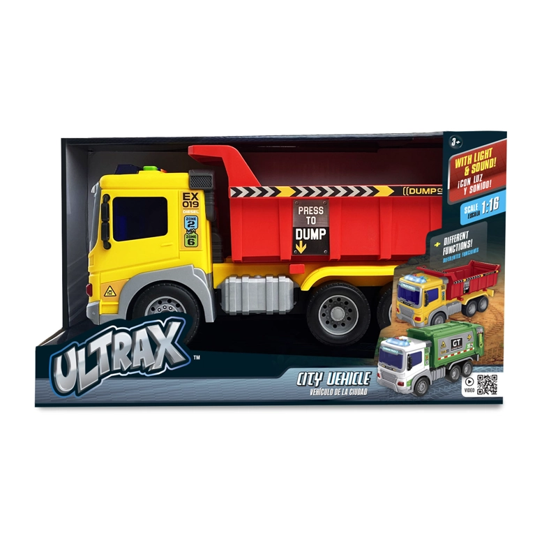 CAMION VOLCADOR A FRICCION CON LUZ Y SONIDO ESCALA 1:16 - 2