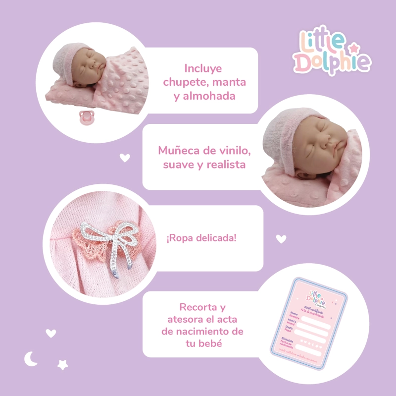 MUÑECA REBORN RECIE N NACIDA 30 CM REALISTA - 3
