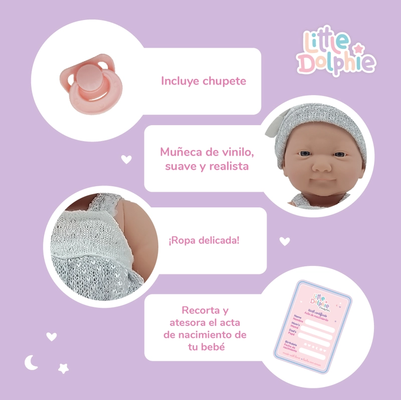 MUÑECA REBORN RECIE N NACIDA 30 CM REALISTA - 3