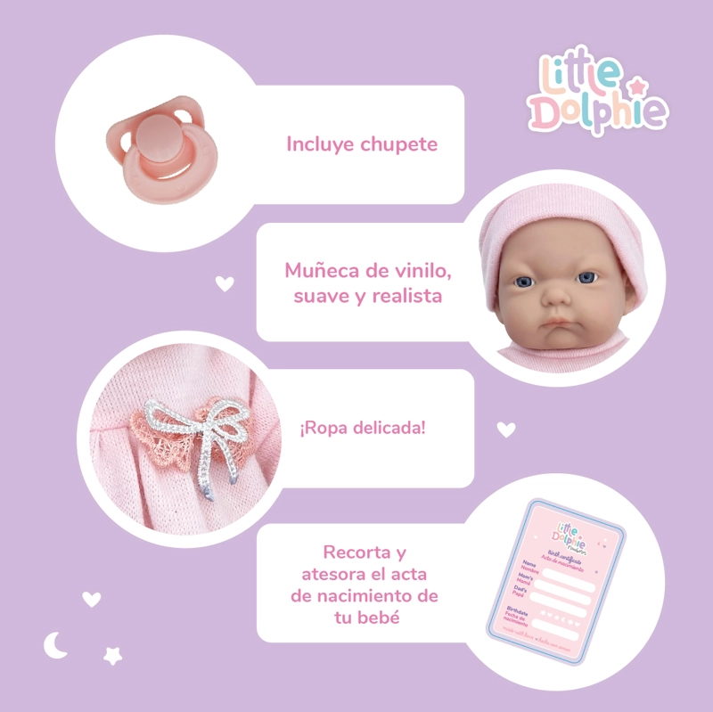 MUÑECA REBORN RECIE N NACIDA 30 CM REALISTA - 3