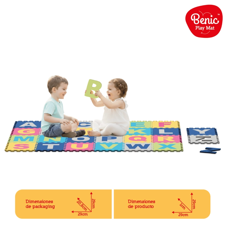 ALFOMBRA DE LETRAS INFANTIL PUZZLE 26 PIEZAS A A Z - 3