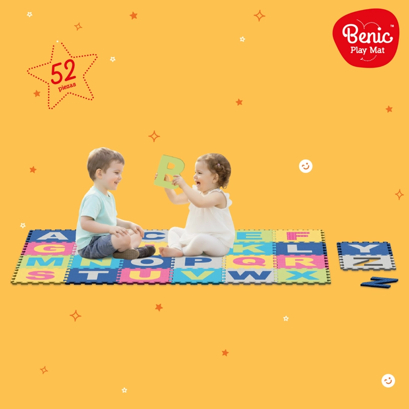 ALFOMBRA DE LETRAS INFANTIL PUZZLE 26 PIEZAS A A Z - 4