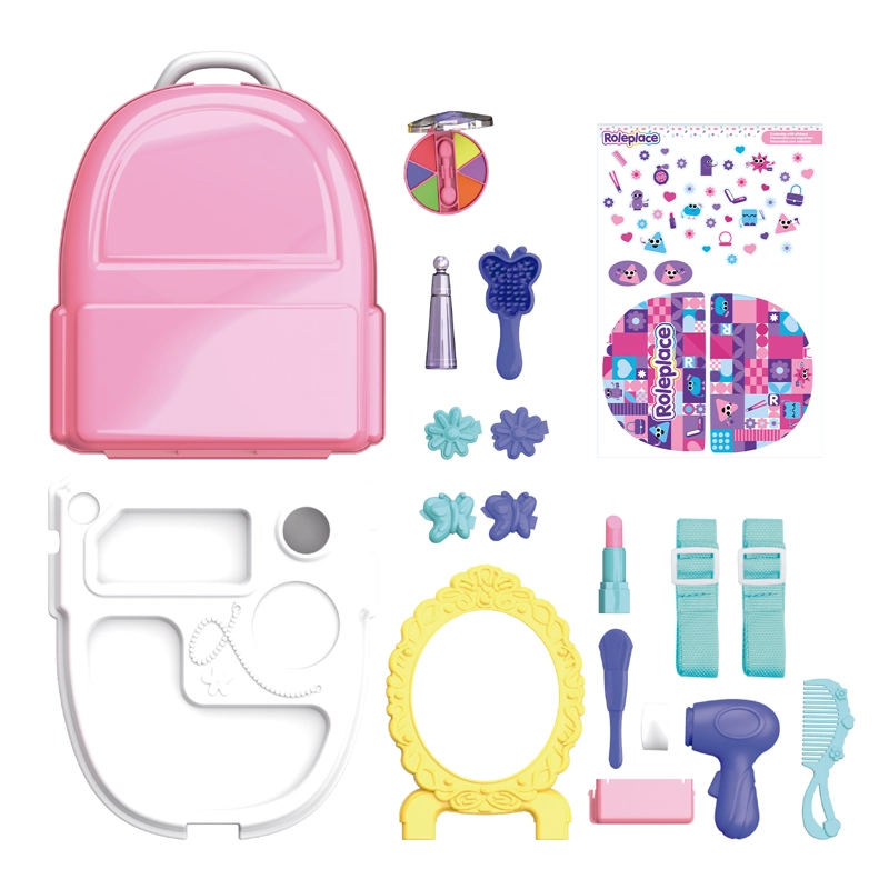 MOCHILA DE BELLEZA INFANTIL CON ACCESORIOS 18 PIEZAS - 2