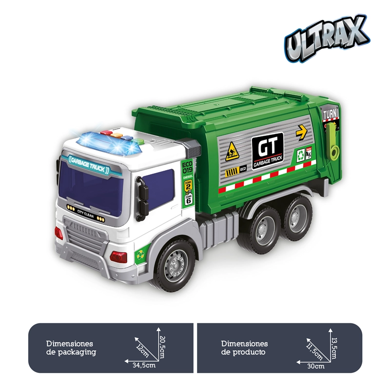 CAMION DE CIUDAD A FRICCION CON LUZ Y SONIDO ESCALA 1:16 - 2