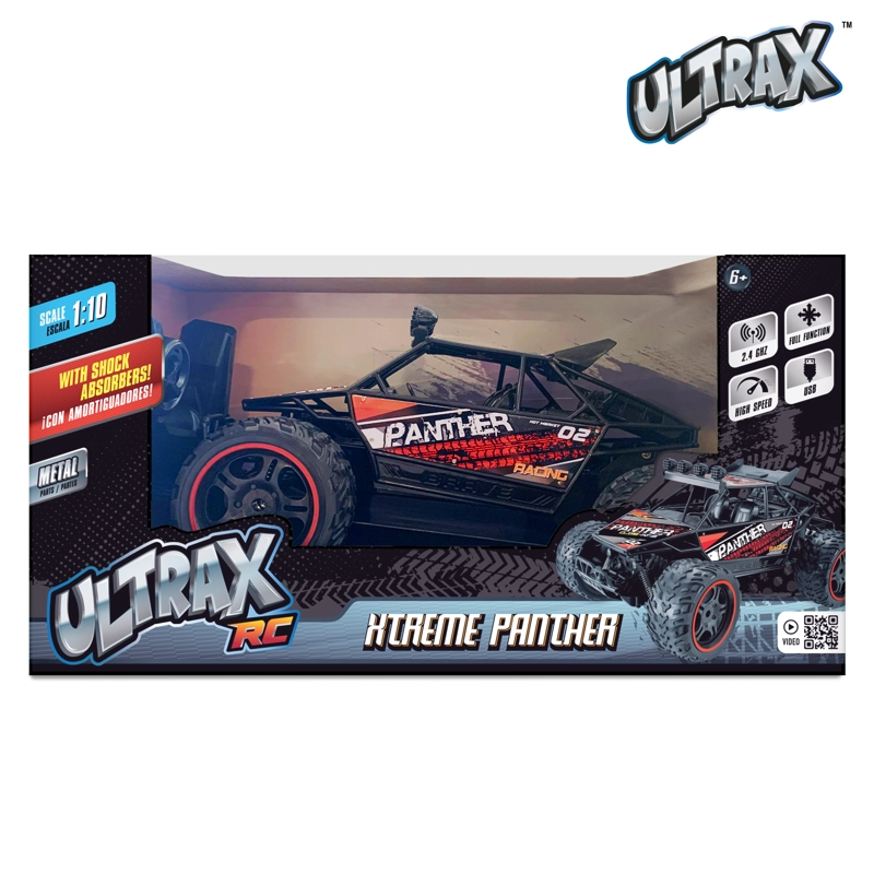 AUTO RC METALICO 1:10 4X4 PANTERA EXTREMA CON CONTROL 2.4 GHZ RECARGABLE - 2