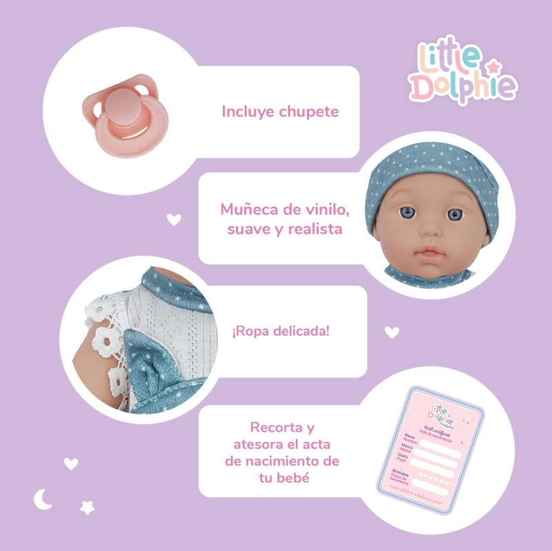 MUÑECA REBORN RECIE N NACIDA 30 CM REALISTA - 3