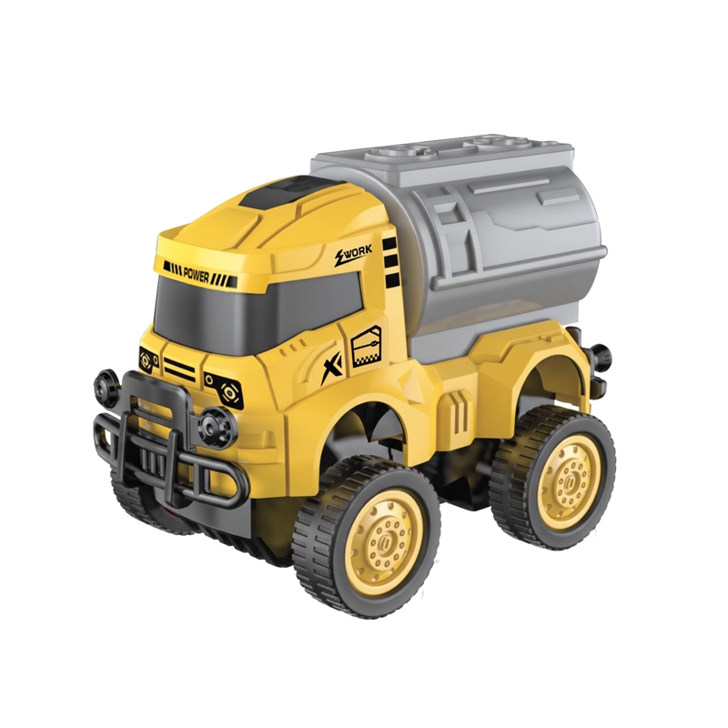 SET VEHICULOS BOMBEROS Y CONSTRUCCION PULL BACK 8 CAMIONES - 1