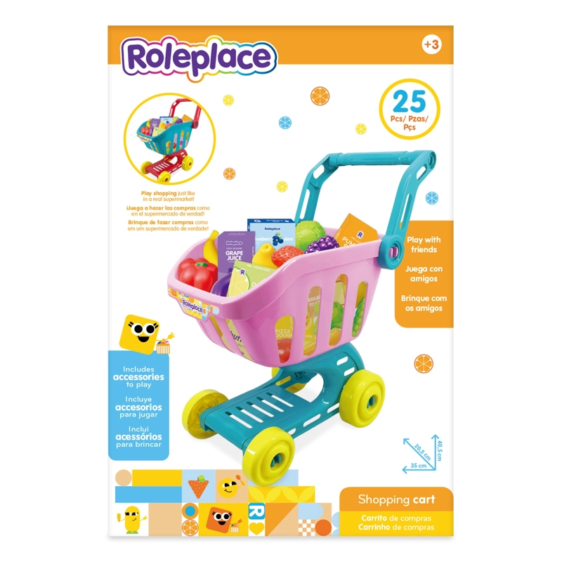CARRITO DE COMPRAS INFANTIL CON ACCESORIOS DE SUPERMERCADO - 1