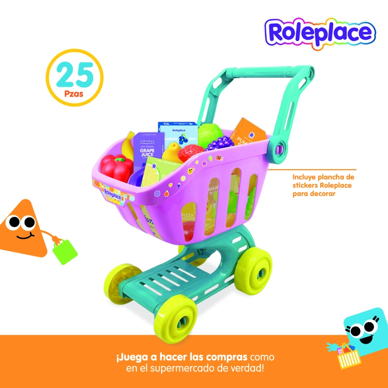 CARRITO DE COMPRAS INFANTIL CON ACCESORIOS DE SUPERMERCADO - 3