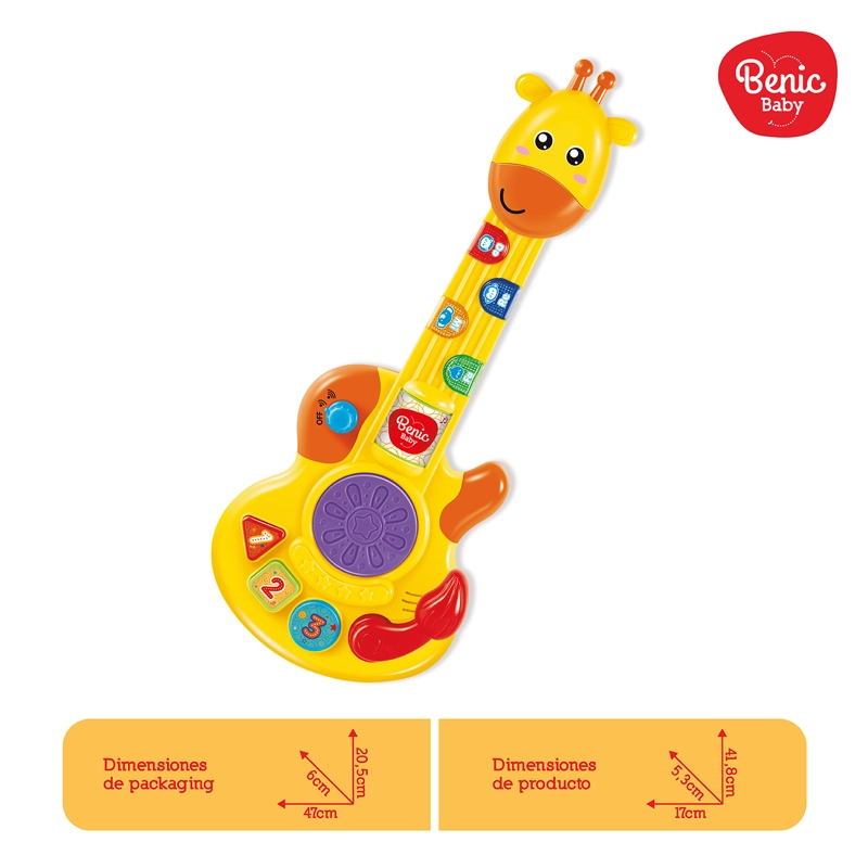 GUITARRA INTERACTIVA INFANTIL CON LUCES Y SONIDOS - 3