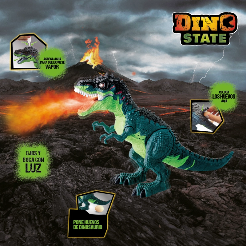 T-REX LANZALLAMAS CON LUZ Y EFECTO DE FUEGO - 4