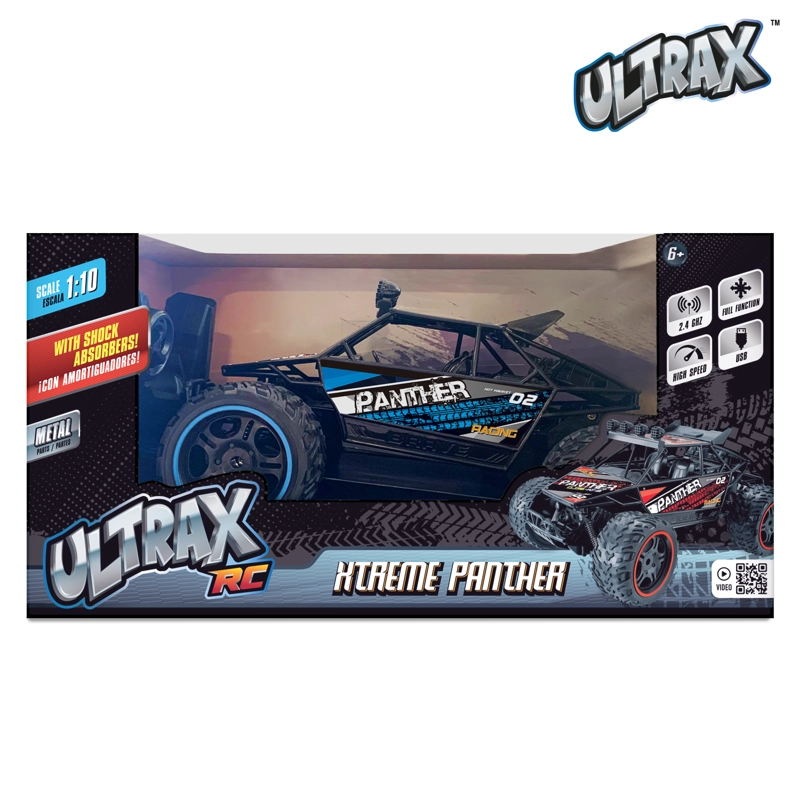 AUTO RC METALICO 1:10 4X4 PANTERA EXTREMA CON CONTROL 2.4 GHZ RECARGABLE - 2