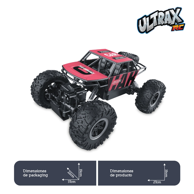 AUTO RC METALICO 1:16 4X4 CON CONTROL 2.4 GHZ Y BATERIA RECARGABLE - 2