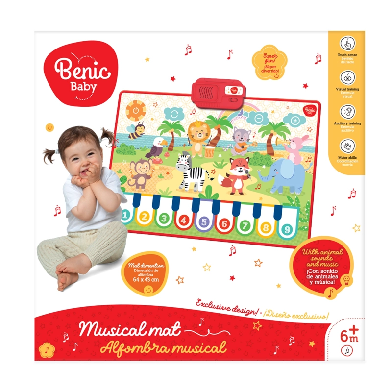 ALFOMBRA MUSICAL INFANTIL CON SONIDOS Y ESTIMULACION SENSORIAL - 1