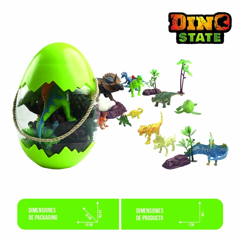 HUEVO SORPRESA CON DINOSAURIOS Y ACCESORIOS 16 CM - 2