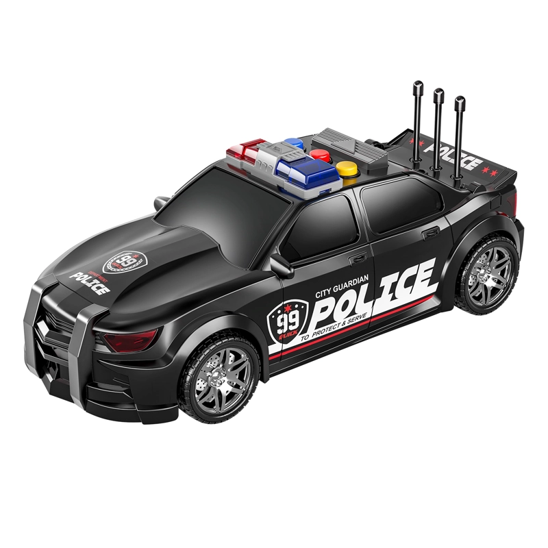 AUTO DE POLICIA DE FRICCION CON LUZ, SONIDO Y MALETERO ABATIBLE - 1