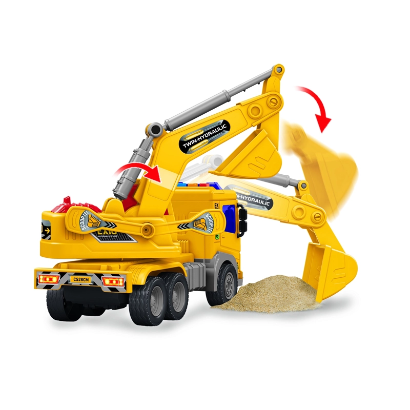 CAMION EXCAVADORA A FRICCION CON LUZ Y SONIDO ESCALA 1:16 - 1