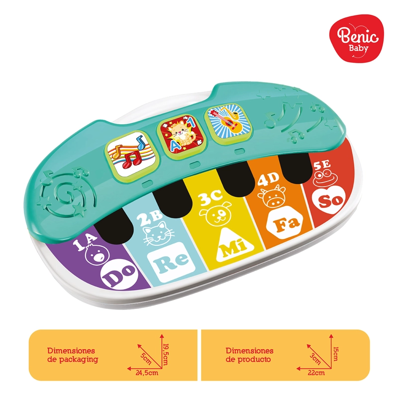 PIANO DE ANIMALES INFANTIL CON SONIDOS Y MELODIAS - 3