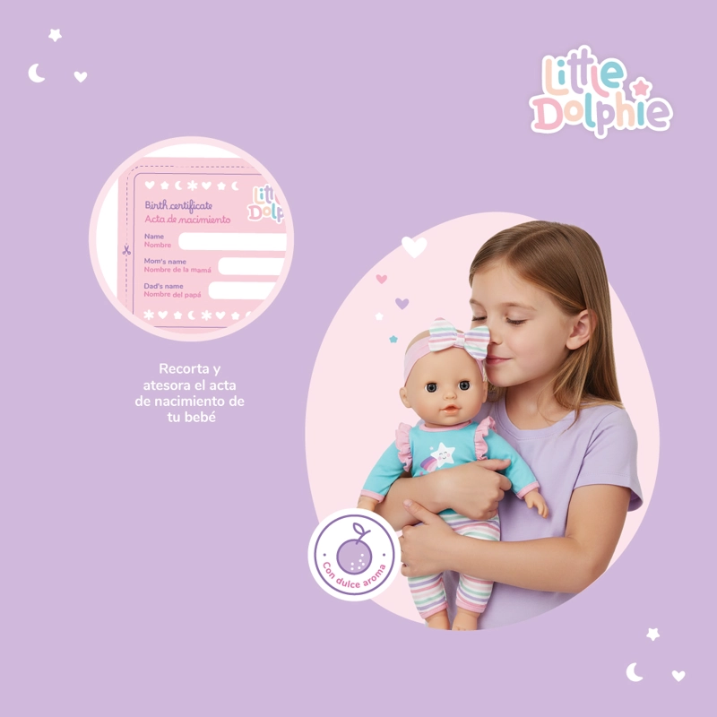 SET MUÑECAS HERMANAS 29 CM Y 17 CM CON ACCESORIOS DE ALIMENTACION - 3
