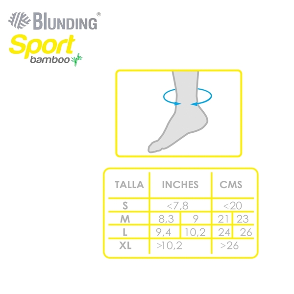 TOBILLERA, TOBILLO ELASTICO EN TELA DE BAMBU TALLA M-BLUNDING - 3