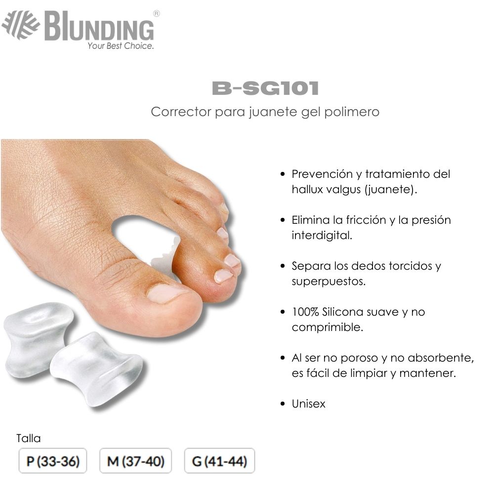 CORRECTOR PARA JUANETE GEL POLIMERO TALLA L-BLUNDING - 2