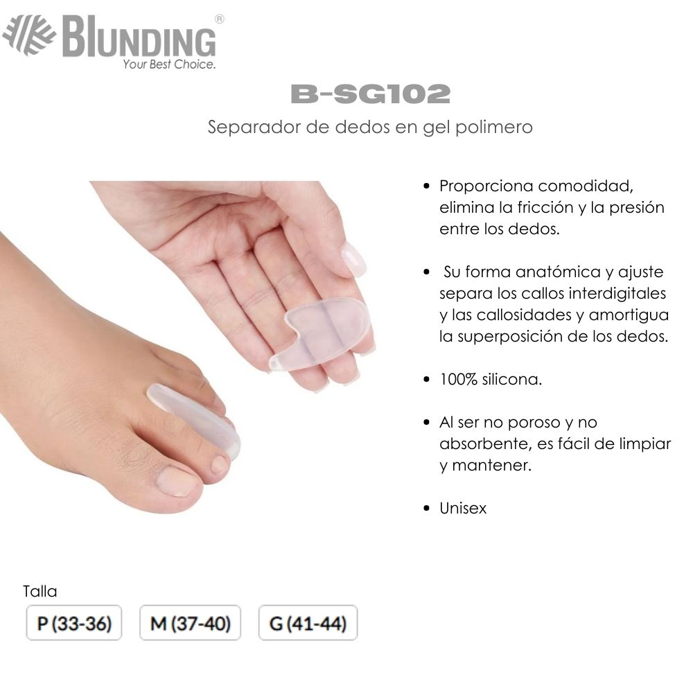 SEPARADOR DE DEDOS EN GEL POLIMERO M-BLUNDING - 2