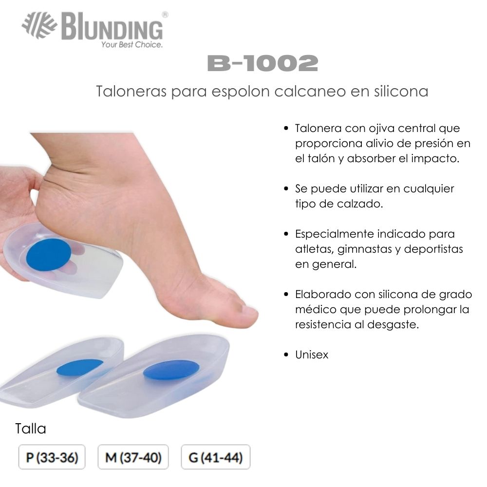TALONERAS PARA ESPOLON CALCANEO EN SILICONA TALLA S-BLUNDING - 2
