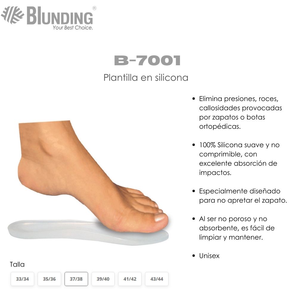 PLANTILLA EN SILICONA PARA CALZADO 33-34-BLUNDING - 2
