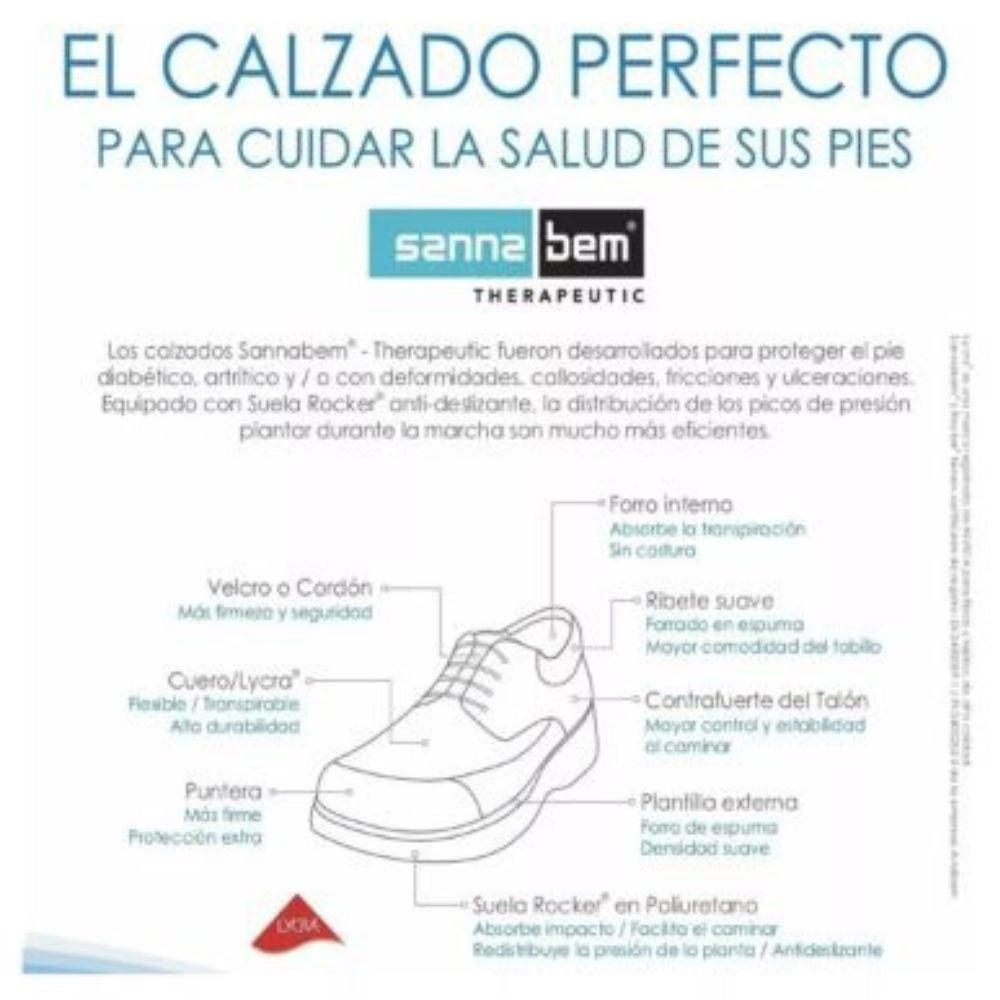 ZAPATO P/DIABETICO C/CIERRE CORDON MARRON TALLA 45-BLUNDING - 3