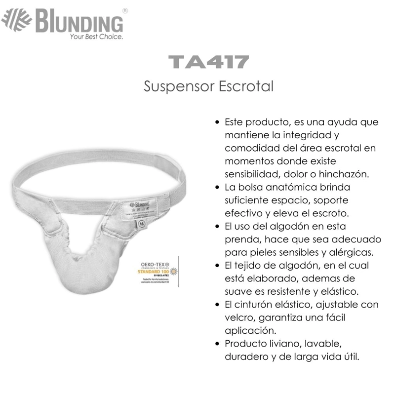 SOPORTE, SUSPENSOR ESCROTAL POST OPERATORIO TALLA XL-BLUNDING - 2