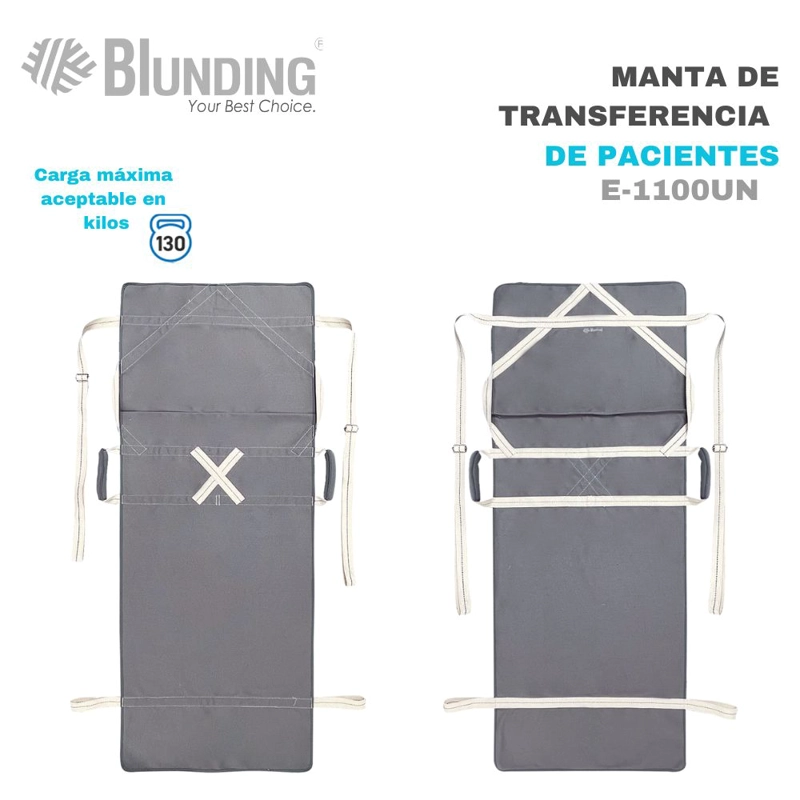 MANTA DE TRANSFERENCIA DE PACIENTES COLOR GRIS - 2