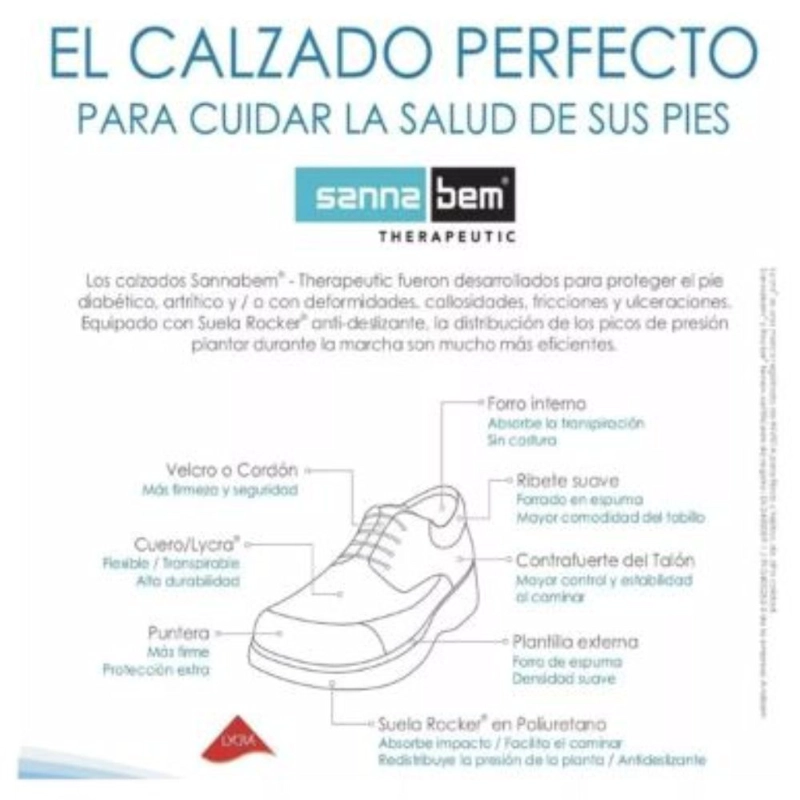 ZAPATO P/DIABETICO C/CIERRE CORDON NEGRO TALLA 34-BLUNDING - 2