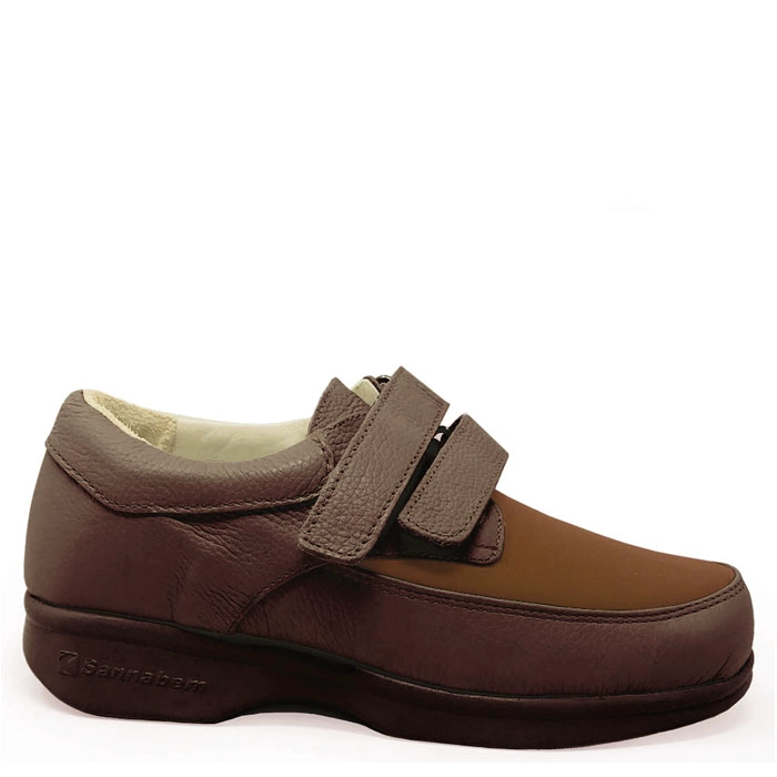 ZAPATO P/DIABETICO C/CIERRE VELCRO MARRON TALLA 35-BLUNDING - 1